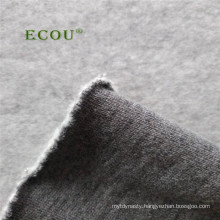 2020 fall grey organic cotton brushed back fleece fabric for women and baby outside coat and hoodie